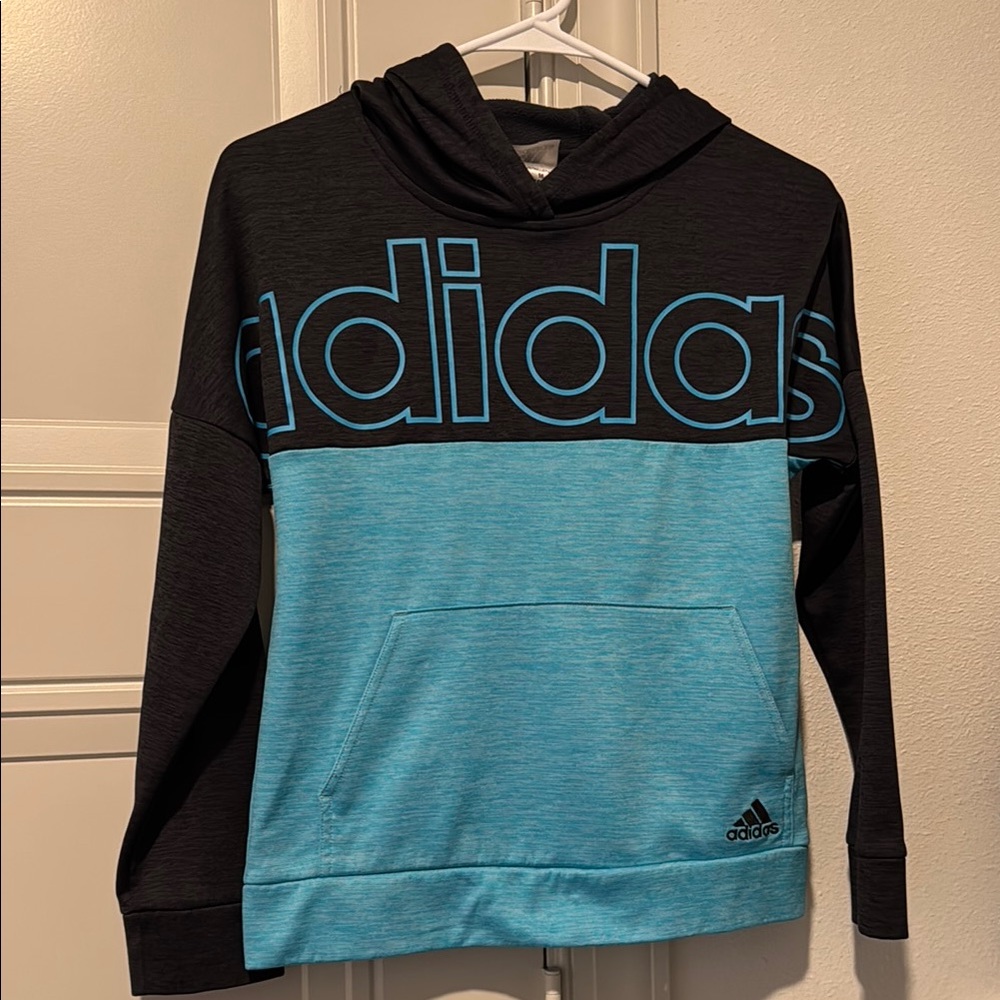 Adidas Black and Blue Hoodie